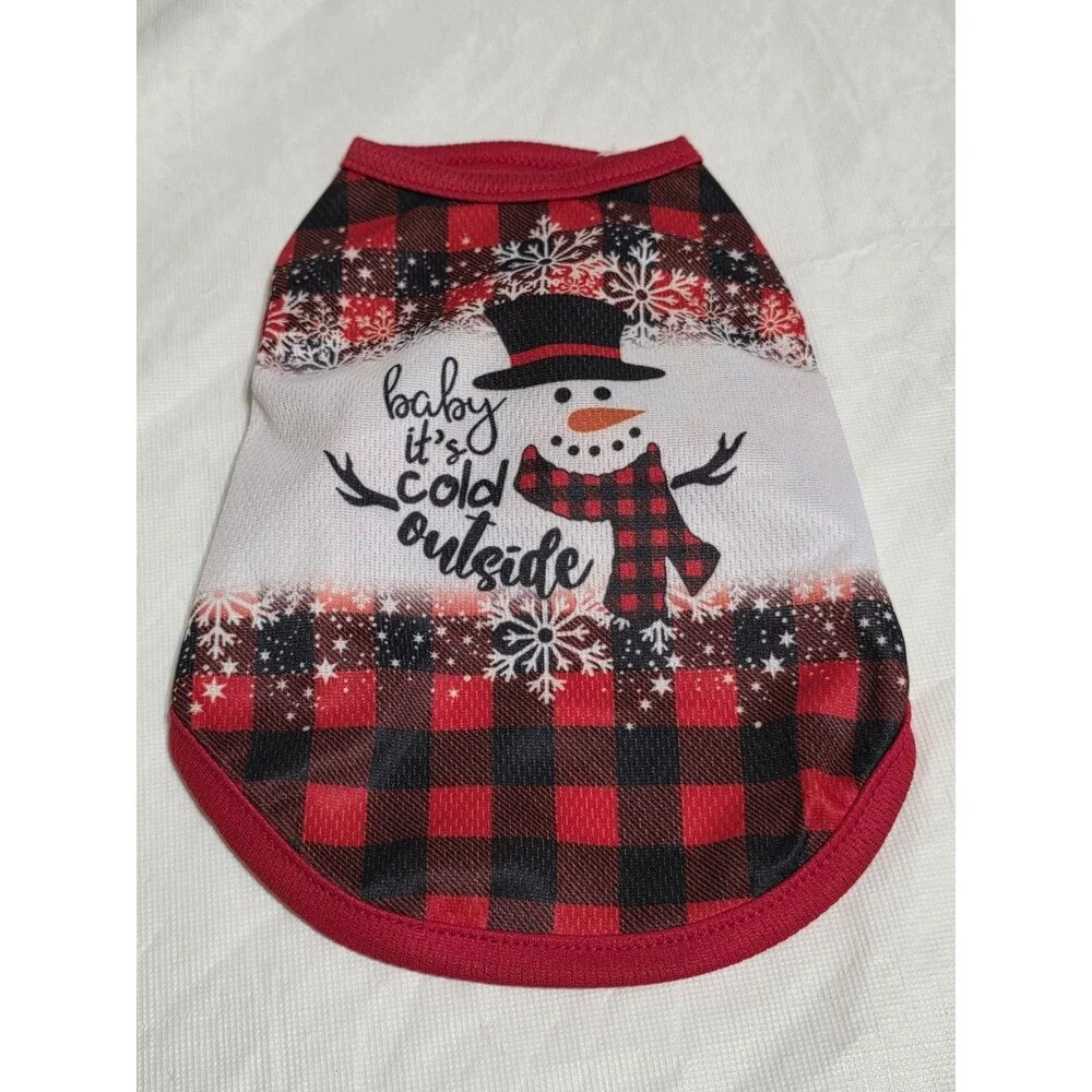 Baby It's Cold Outside Christmas Dog Shirt Size XS